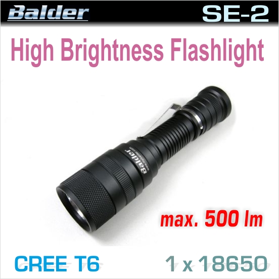Balder SE-2 LED baterka T6, 1x18650/2xCR123