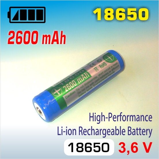 BAT1826 - START Li-ion bateria 18650, 2600mAh