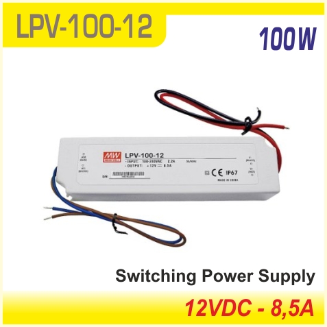LPV-100-12 napájací zdroj 100W 12V/8,5A IP67