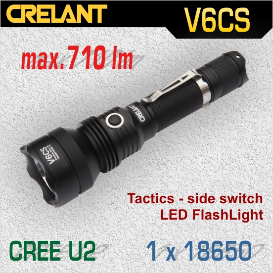 Crelant V6CS LED baterka U2, 1x18650 / 2xCR123A