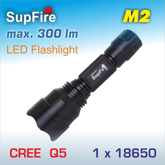 SupFire M2 LED baterka Q5, 1x18650