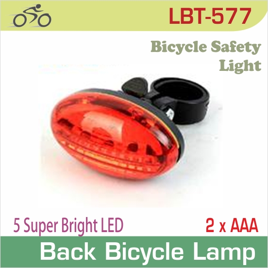 LedbaT LBT-577-L05-01 5xLED / zadné svetlo na bicykel 2xAAA