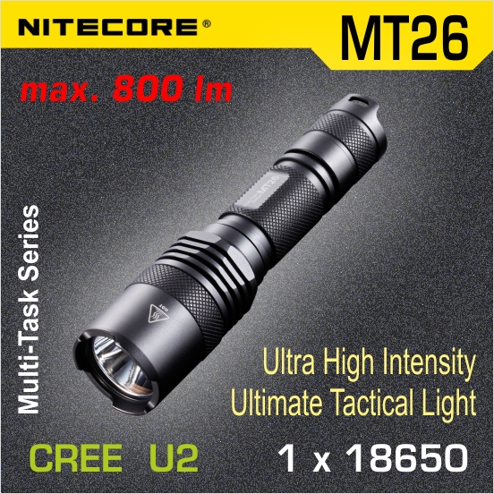 Nitecore MT26 LED baterka U2 set, 1x18650