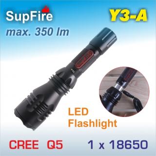SupFire Y3A LED baterka Q5, 1x18650