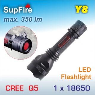 SupFire Y8 LED baterka Q5, 1x18650