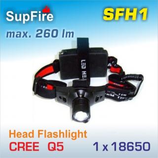 SupFire SFH1 čelovka Q5, 1x18650