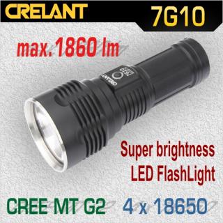 Crelant 7G10 LED baterka G2, 4x18650