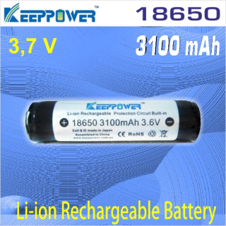 Keeppower 18650 / 3100mAh Li-Ion aku s OCHR